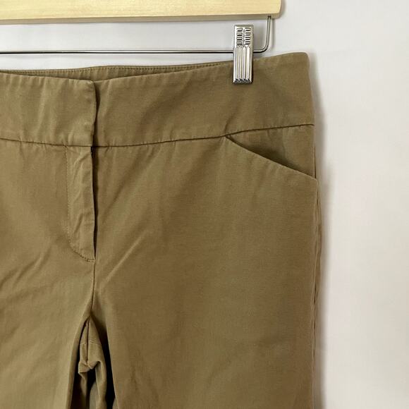 Talbots modern tan khaki pants cotton women's size 8 trousers straight leg - Picture 2 of 6